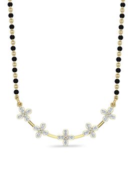 DISHIS - 14k BIS Hallmark Yellow Gold and Diamond Tanmaniya Pendant