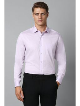 Louis Philippe - Men Lilac Classic Fit Print Full Sleeves Formal Shirt