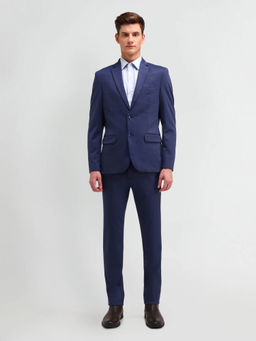 Arrow - Slim Fit Knitted Blue Blazer & Trouser