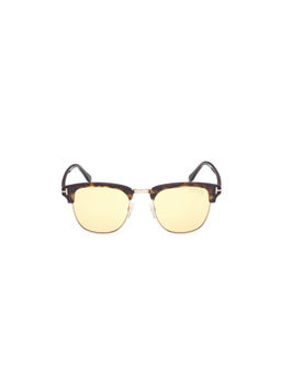 Tom Ford Eyewear - Men's Brown Clubmaster Shape Sunglass - FT0248 53 52E (53)