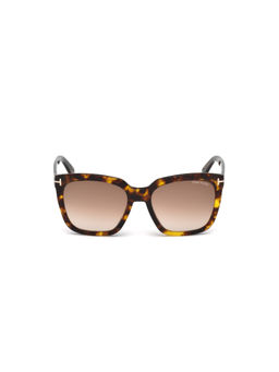 Tom Ford Eyewear - Women's Brown Irregular Shape Sunglass - FT0502 55 52F (55)