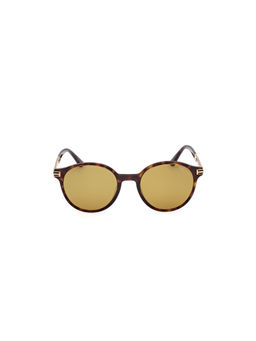 Tom Ford Eyewear - Men's Brown Round Shape Sunglass - FT1184 52 52H (52)