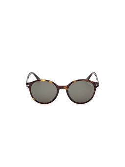 Tom Ford Eyewear - Men's Green Round Shape Sunglass - FT1184 52 52N (52)
