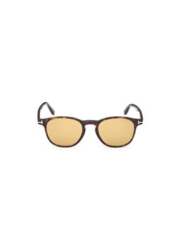 Tom Ford Eyewear - Men's Brown Round Shape Sunglass - FT1302 50 52E (50)