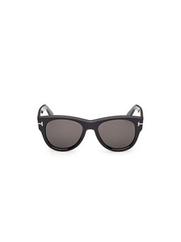Tom Ford Eyewear - Men's Grey Round Shape Sunglass - FT1305 52 01A (52)