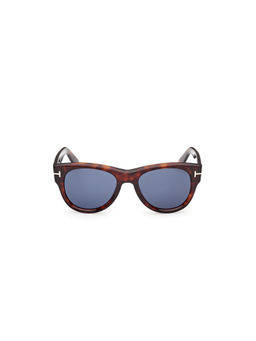 Tom Ford Eyewear - Men's Blue Round Shape Sunglass - FT1305 52 54V (52)