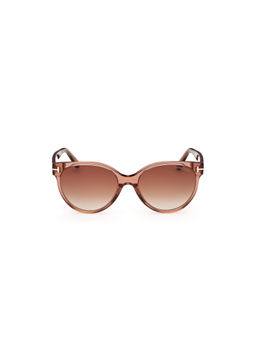 Tom Ford Eyewear - Women's Brown Round Shape Sunglass - FT1311 56 45F (56)