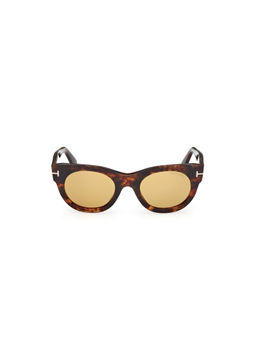 Tom Ford Eyewear - Women's Brown Round Shape Sunglass - FT1315 50 55E (50)