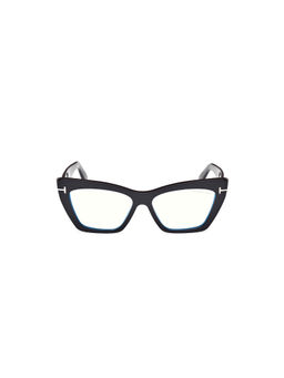 Tom Ford Eyewear - Women's Black Cat Eye Shape Eye Frame - FT6026-B 56 001 (56)