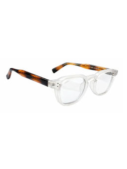 Zaadran - Unisex Clear Square Sunglass - Melbourne Wht T (5.6)