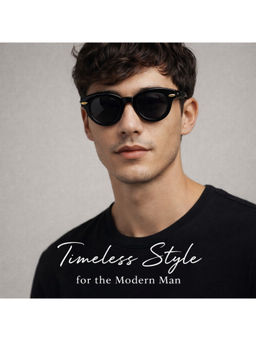 Zaadran - Unisex Grey Cat Eye Shape Sunglass - Monaco Black (5.4)