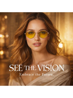 Zaadran - Unisex Yellow Irregular Shape Sunglass - Olivia Hexa Yellow (5.8)