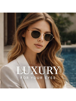 Zaadran - Unisex Brown Round Shape Sunglass - Olivia Ro Brown (5.4)