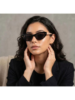 Zaadran - Unisex Grey Cat Eye Shape Sunglass - Paisley Peach (5.6)