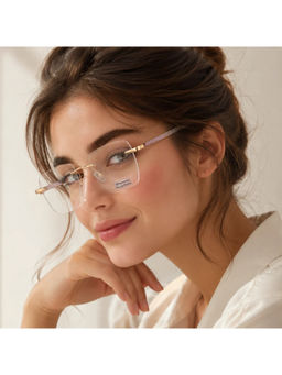 Zaadran - Unisex Clear Square Sunglass - Panama Pink T (5.6)