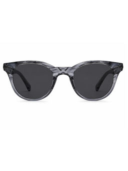 Zaadran - Unisex Grey Round Shape Sunglass - Potter Black (5.4)