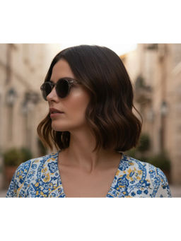 Zaadran - Unisex Grey Round Shape Sunglass - Potter Met Grey (5.6)