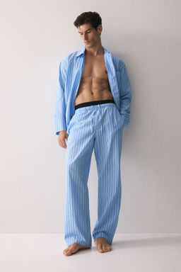 H&M - Men Poplin Pyjama Shirt And Bottoms