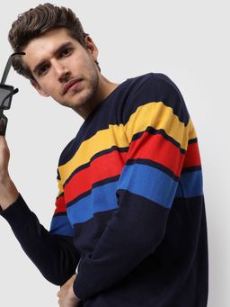 Campus Sutra - Men Stylish Colorblocked Casual Sweaters