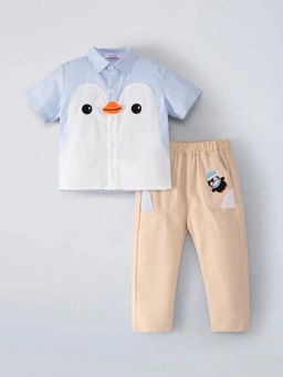 Hopscotch - Boys Multi-Colour Cotton Shirt with Pant