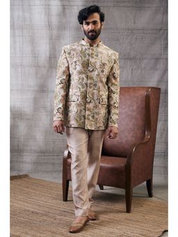 Soup by Sougat Paul - Mehr Printed Bandhgala (Set of 2)