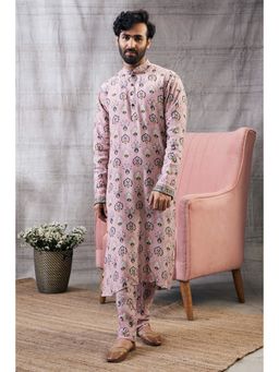 Soup by Sougat Paul - Sarouk Printed Kurta (Set of 2)