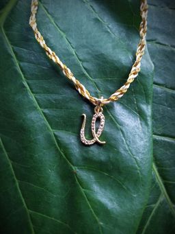 Digital Dress Room - Letter U Name Rakhi Designs Personalized Alphabet Gold Plated Customized Ad