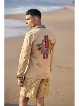 dash and dot - Aztec Back Khaki Shirt