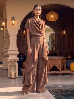 House of Fett - Brown Mersin Wide-Leg Pants