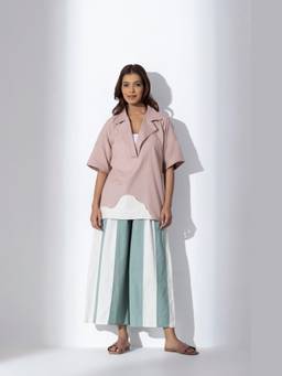 MARKKAH STUDIO - Pink Nami Shirt with Pants