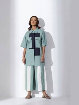 MARKKAH STUDIO - Blue Kumo Shirt