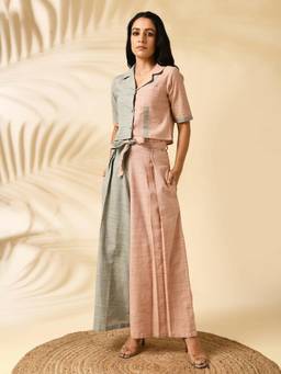 MARKKAH STUDIO - Multi-Color Candy Floss Crop Shirt
