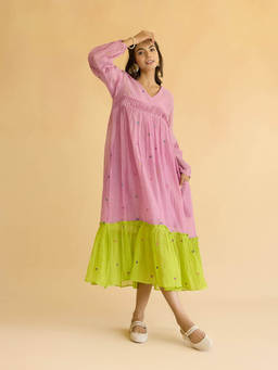 Naaz By Noor - Strong Flower Purple Dress