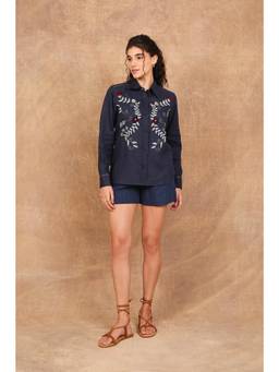 THE RIGHT CUT - Indigo Marigold Rays Shirt