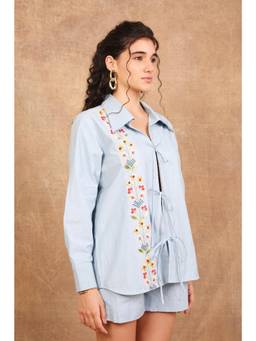 THE RIGHT CUT - Blue Frozen Garden Shirt