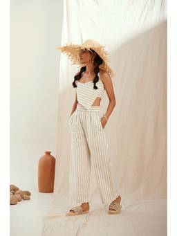 THE RIGHT CUT - Multi-Color Cotton Thick Stripe Printed Pants