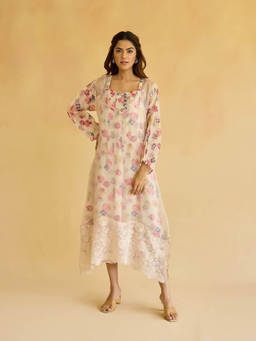 Naaz By Noor - Wild Flower White Dress
