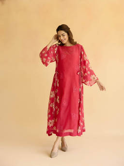 Naaz By Noor - Wise Flower Red Dress