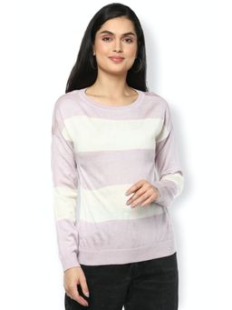 Van Heusen - Purple & White Sweater Stripes