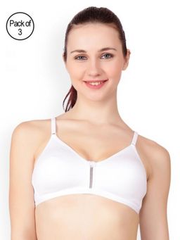 Floret - Pack of 3 Solid T Shirt Bra - White