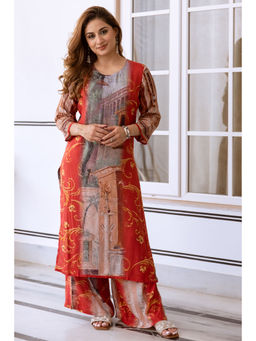 Nehamta - Multicolor Muslin Printed Kurta and Palazzo (Set of 2)