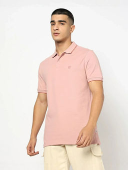 GAP - Mens Logo Slim Fit Pink Polo T-Shirt