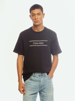 Calvin Klein - Logo Relaxed Fit Cotton Black T-Shirt
