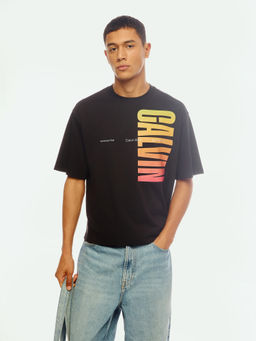 Calvin Klein - Logo Relaxed Fit Cotton Black T-Shirt