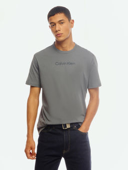 Calvin Klein - Logo Regular Fit Cotton Grey T-Shirt