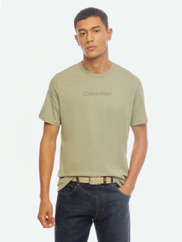 Calvin Klein - Logo Regular Fit Cotton Green T-Shirt