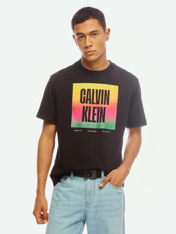 Calvin Klein - Logo Relaxed Fit Cotton Black T-Shirt
