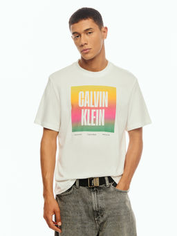 Calvin Klein - Logo Relaxed Fit Cotton White T-Shirt