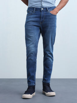 Flying Machine - Mens Mankle Relaxed Tapered Fit Whiskered Jeans