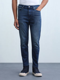 Flying Machine - Mens Mankle Relaxed Tapered Fit Whiskered Jeans